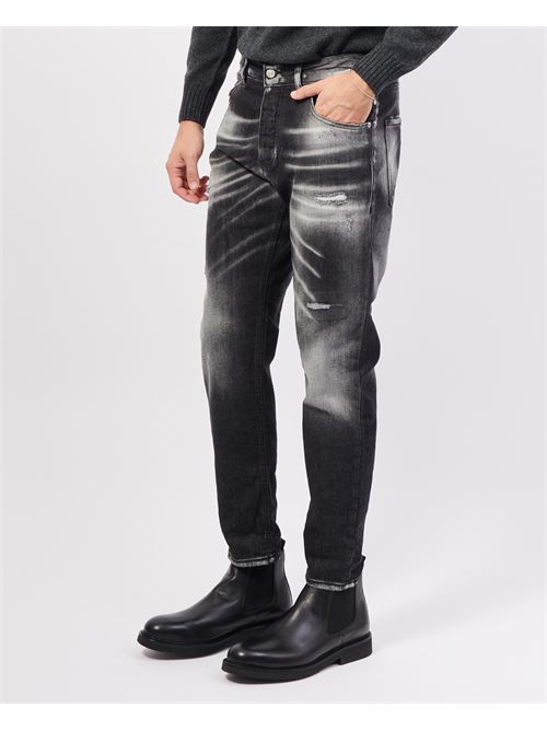 Diff?rents jeans noirs coupe slim avec 5 poches DIFFERENT | 2501-BULLDENIM