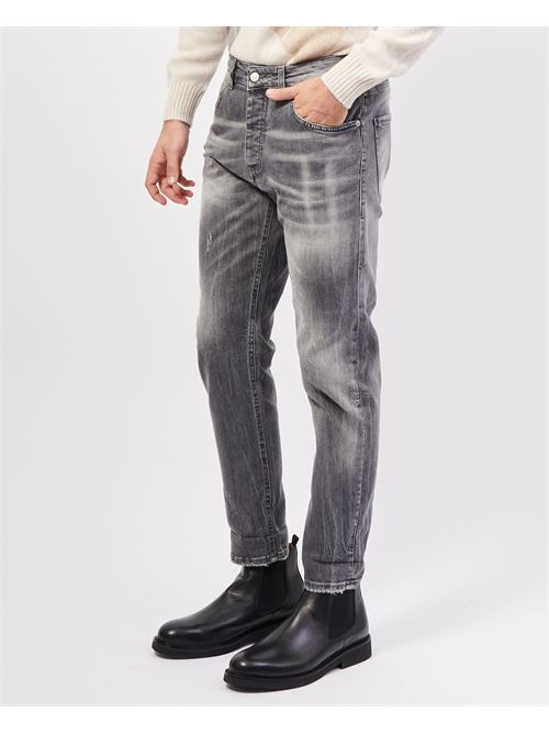 Diff?rents jeans 5 poches avec abrasions DIFFERENT | 2524-BULLDENIM