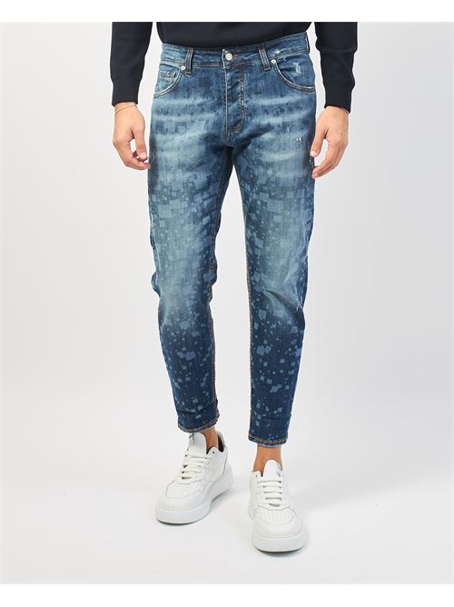 Diff?rents jeans pour hommes 5 poches avec motif all-over DIFFERENT | M02DENIM