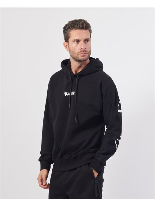 Sweat-shirt pour hommes avec maxi logo au dos DISCLAIMER | 24IDS54500NERO-ST.BIANCA