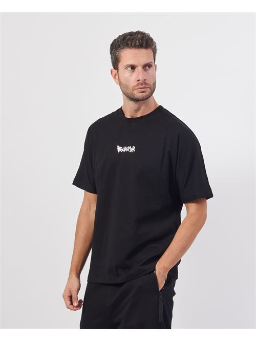 T-shirt en coton Disclaimer noir avec logo DISCLAIMER | 24IDS54501NERO-ST.BIANCA