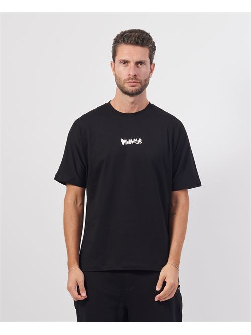 T-shirt en coton Disclaimer noir avec logo DISCLAIMER | 24IDS54501NERO-ST.BIANCA