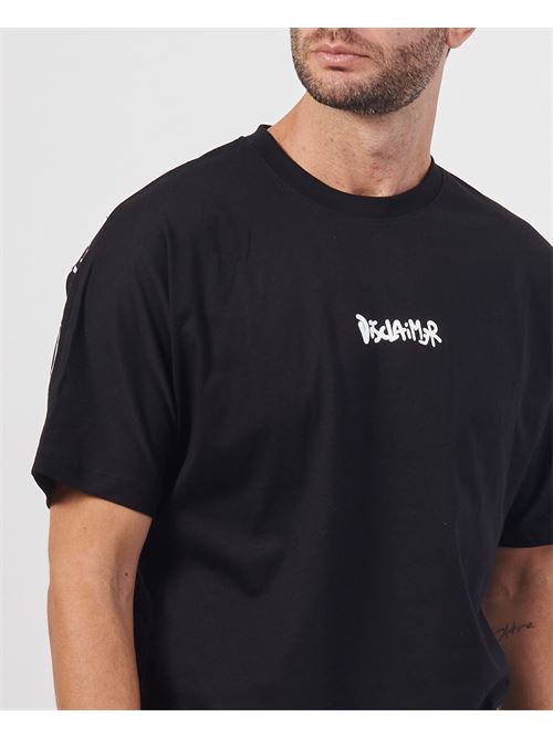 T-shirt en coton Disclaimer noir avec logo DISCLAIMER | 24IDS54501NERO-ST.BIANCA