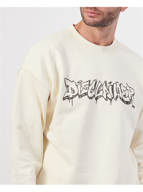 Sweat-shirt ras du cou Disclaimer avec logo pour hommes DISCLAIMER | 24IDS54519LATTE-ST.NERA