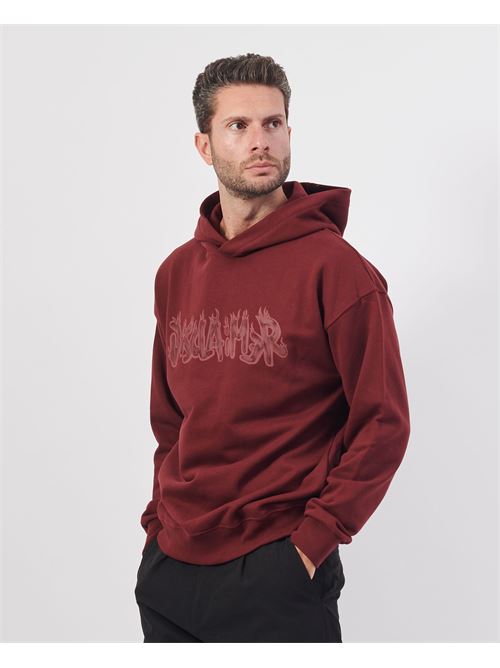 Disclaimer sweat-shirt pour hommes avec logo enflamm? DISCLAIMER | 24IDS54528BORDEAUX