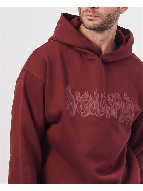 Disclaimer sweat-shirt pour hommes avec logo enflamm? DISCLAIMER | 24IDS54528BORDEAUX