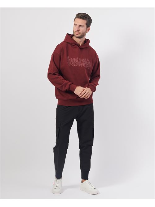 Disclaimer sweat-shirt pour hommes avec logo enflamm? DISCLAIMER | 24IDS54528BORDEAUX