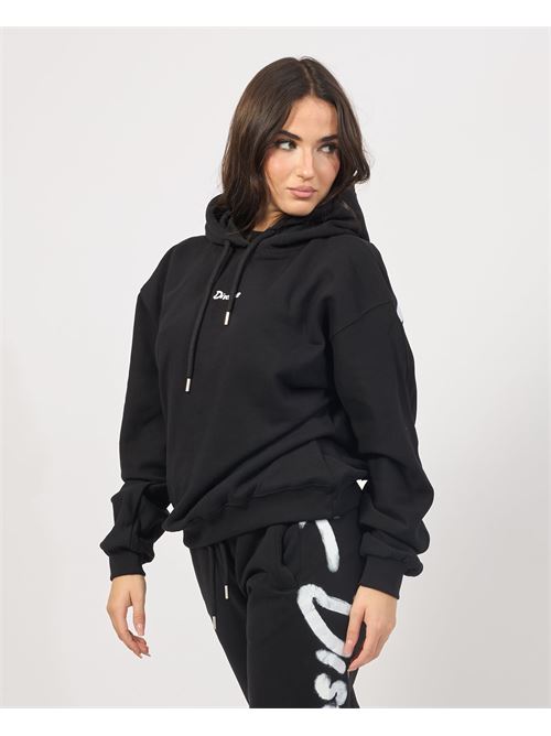 Disclaimer hoodie with maxi logo DISCLAIMER | 24IDS54652NERO-ST.BIANCA