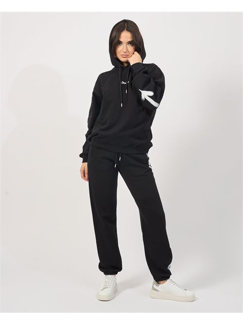 Disclaimer hoodie with maxi logo DISCLAIMER | 24IDS54652NERO-ST.BIANCA