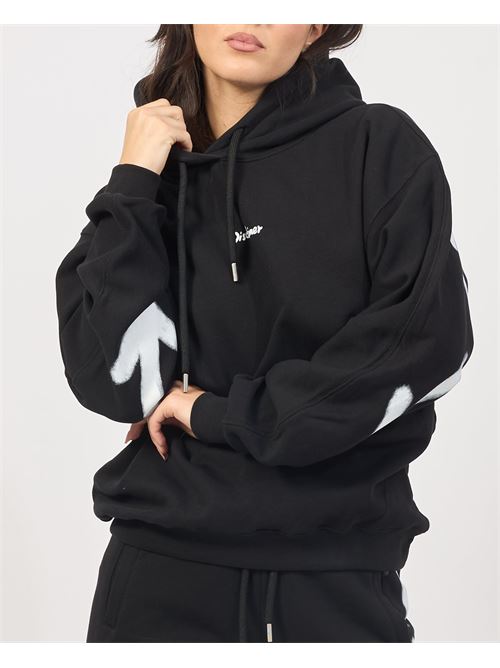 Disclaimer hoodie with maxi logo DISCLAIMER | 24IDS54652NERO-ST.BIANCA