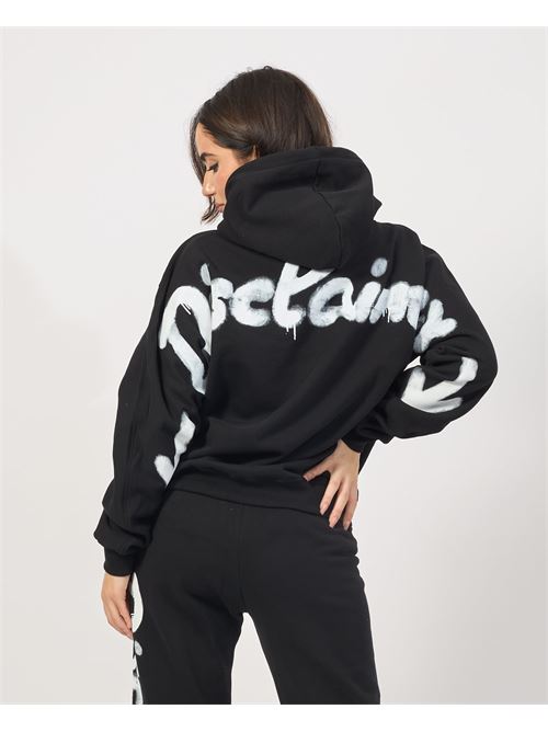 Disclaimer hoodie with maxi logo DISCLAIMER | 24IDS54652NERO-ST.BIANCA