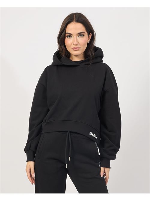 Sweat-shirt court femme ? c?tes DISCLAIMER | 24IDS54658NERO-ST.BIANCA