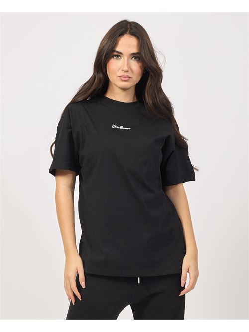 T-shirt femme Disclaimer avec logo devant et derri?re DISCLAIMER | 24IDS54659NERO-ST.BIANCA