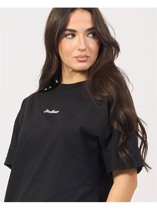 T-shirt femme Disclaimer avec logo devant et derri?re DISCLAIMER | 24IDS54659NERO-ST.BIANCA