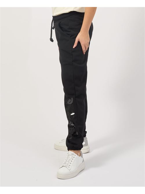 Pantalon polaire avec ?lastique et cordon de serrage DISCLAIMER | 24IDS54673NERO