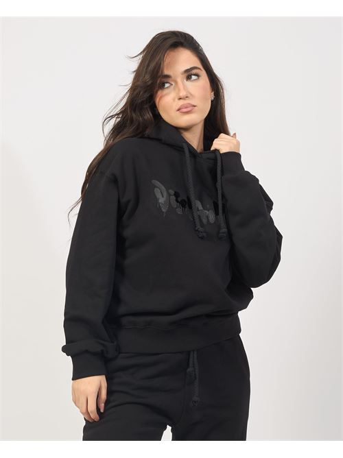 Sweat ? capuche avec clause de non-responsabilit? et logo DISCLAIMER | 24IDS54674NERO