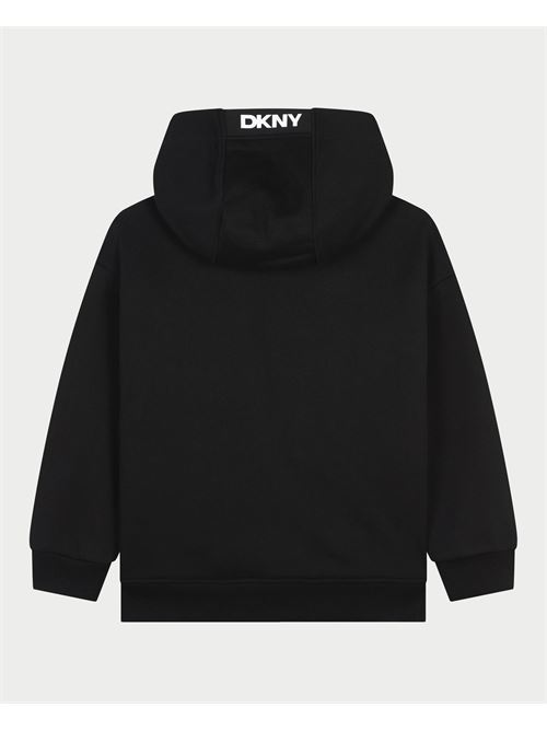 Sweat DKNY avec zip et logo pour enfant DKNY | D6018309B