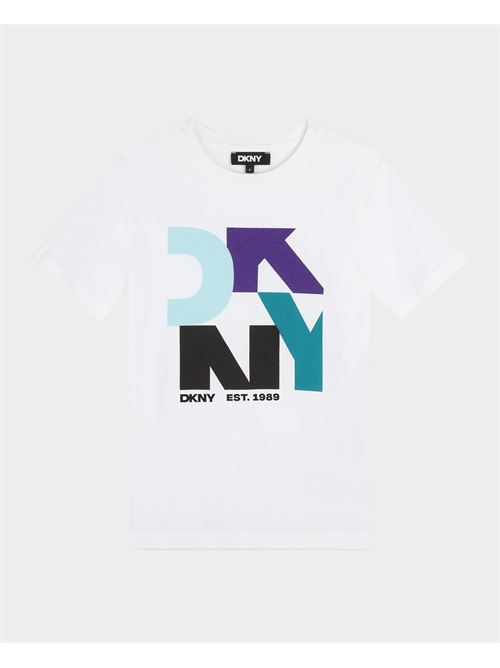 T-shirt enfant DKNY avec logo d?structur? DKNY | D6019510P