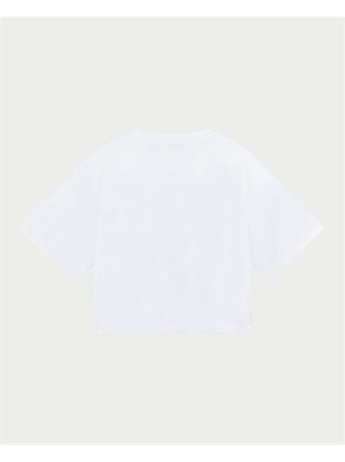 T-shirt court blanc DKNY pour fille DKNY | D6024410P