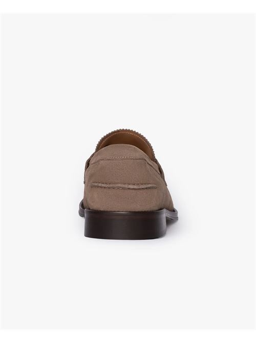 Mocassins en daim taupe pour hommes du Exton College EXTON | 102TAUPE