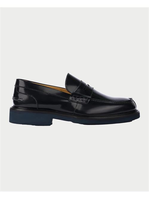 Mocassins pour hommes Exton abrasés en cuir véritable EXTON | 442BLU