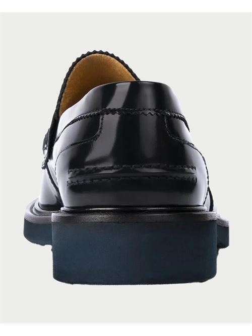 Mocassins pour hommes Exton abrasés en cuir véritable EXTON | 442BLU