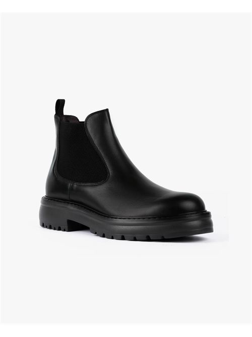 Bottines en cuir de veau noir pour homme Exton Beatles EXTON | 587NERO