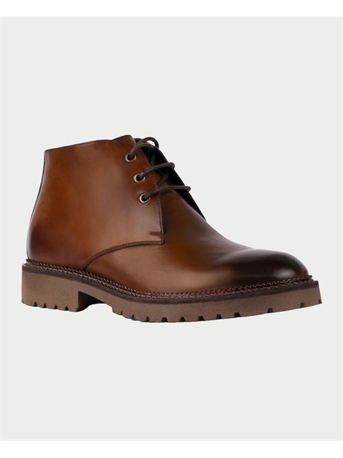 Bottines en cuir de veau et bois pour hommes Exton EXTON | 9357LEGNO