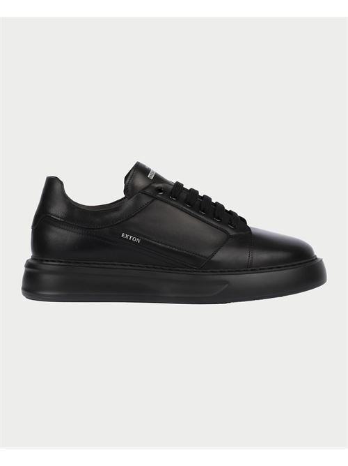 Sneakers uomo Exton in pelle con logo laterale EXTON | 990NERO