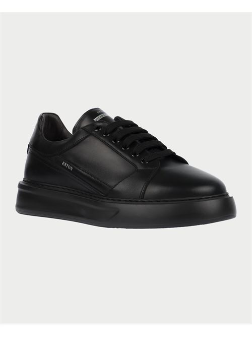 Sneakers uomo Exton in pelle con logo laterale EXTON | 990NERO