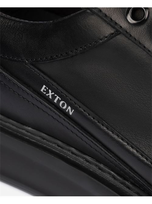 Sneakers uomo Exton in pelle con logo laterale EXTON | 990NERO