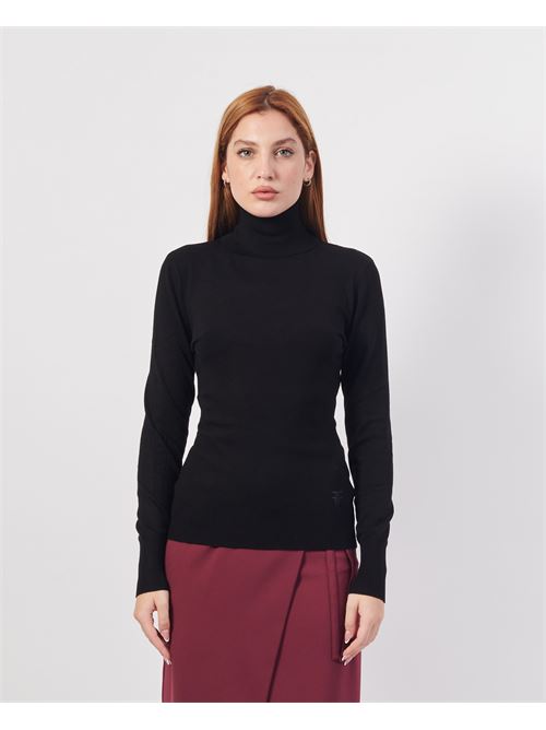 Pull ? col roul? Fracomina en viscose m?lang?e FRACOMINA | FR24WT7001K41001053