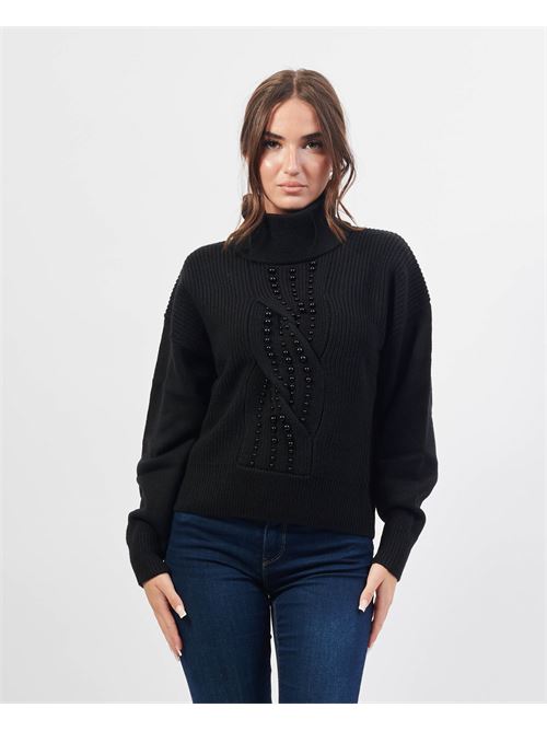 Pull ? col roul? Fracomina en laine m?lang?e FRACOMINA | FR24WT7030K527R9053