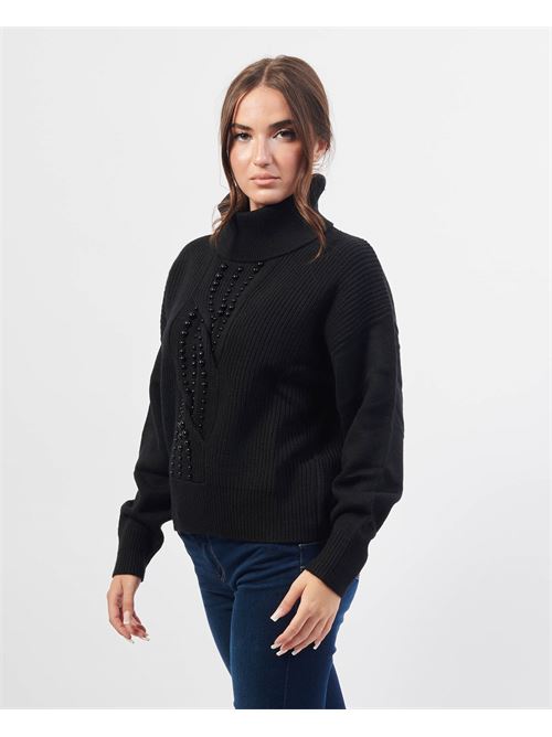 Pull ? col roul? Fracomina en laine m?lang?e FRACOMINA | FR24WT7030K527R9053