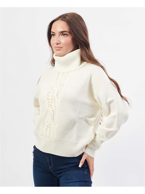 Pull ? col roul? Fracomina en laine m?lang?e FRACOMINA | FR24WT7030K527R9108