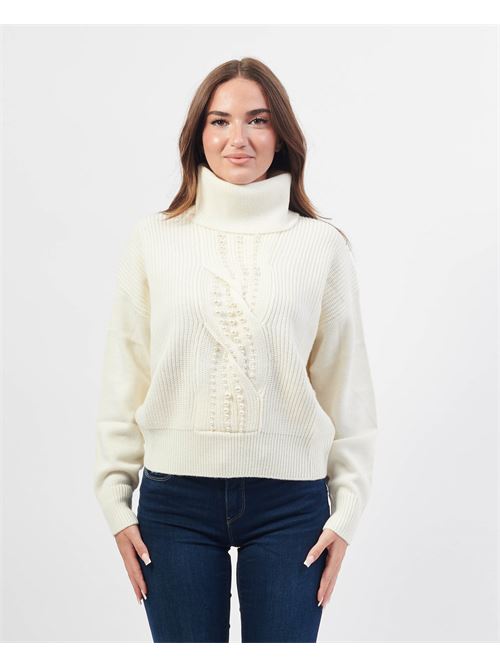 Pull ? col roul? Fracomina en laine m?lang?e FRACOMINA | FR24WT7030K527R9108