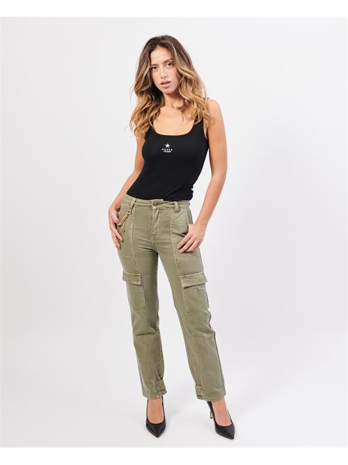 Pantalon cargo Gaudi en coton m?lang? GAUDI | 421BD250123387