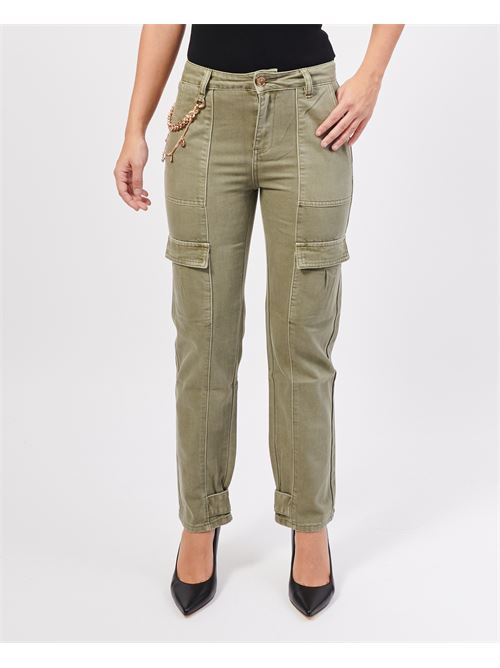 Pantalon cargo Gaudi en coton m?lang? GAUDI | 421BD250123387