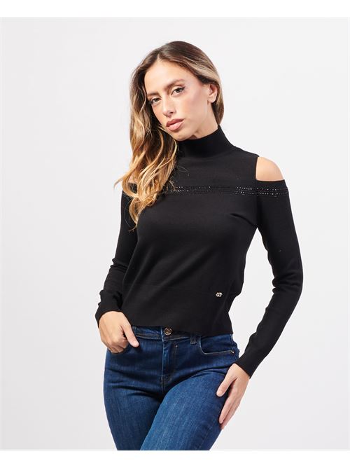 Pull femme Gaudi en viscose m?lang?e avec strass GAUDI | 421BD530192001