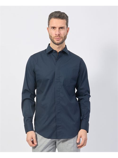 Chemise Gazzarrini bleue en coton ? manches longues GAZZARRINI | CE221GBLU