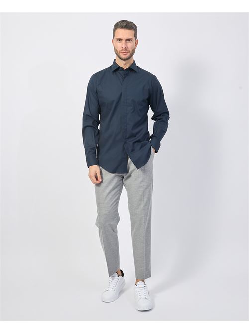 Chemise Gazzarrini bleue en coton ? manches longues GAZZARRINI | CE221GBLU