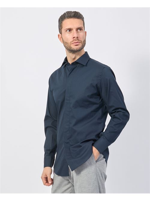 Chemise Gazzarrini bleue en coton ? manches longues GAZZARRINI | CE221GBLU