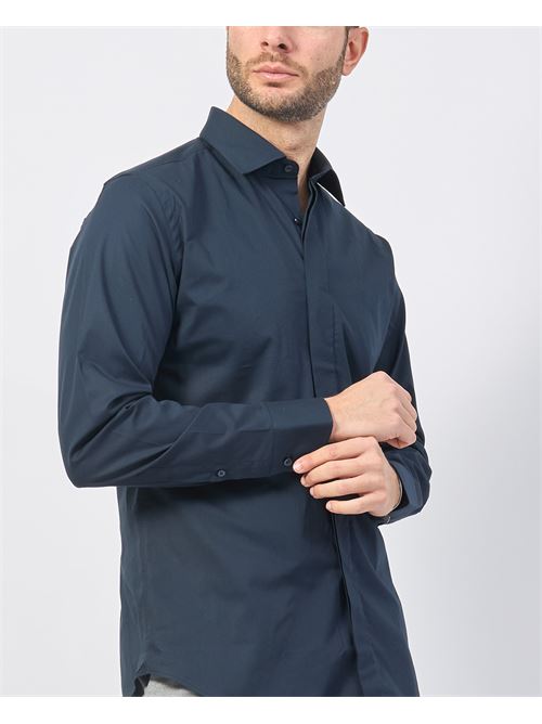 Chemise Gazzarrini bleue en coton ? manches longues GAZZARRINI | CE221GBLU