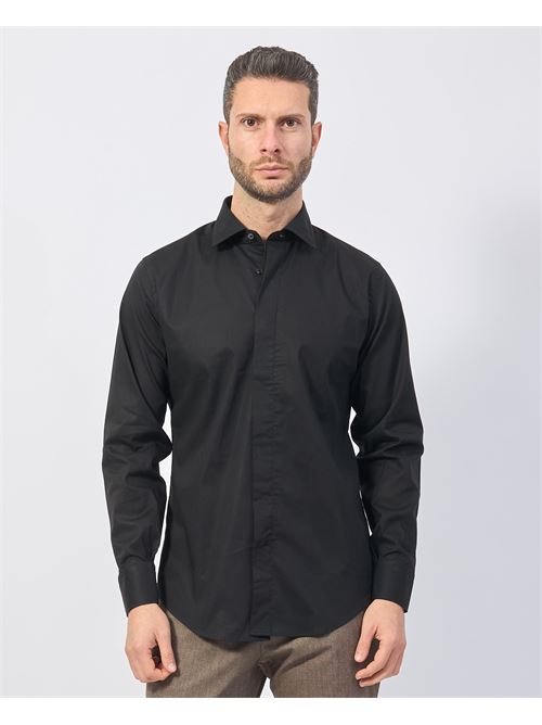 Chemise noire ? manches longues en coton Gazzarrini GAZZARRINI | CE221GNERO