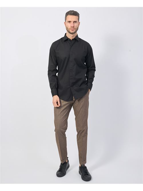 Chemise noire ? manches longues en coton Gazzarrini GAZZARRINI | CE221GNERO