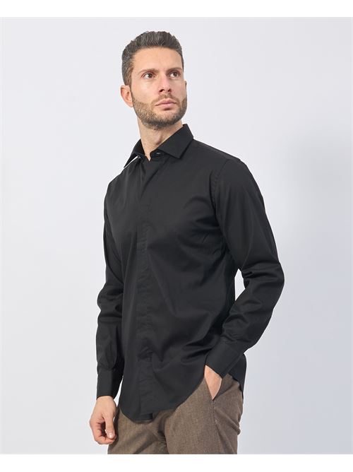 Chemise noire ? manches longues en coton Gazzarrini GAZZARRINI | CE221GNERO