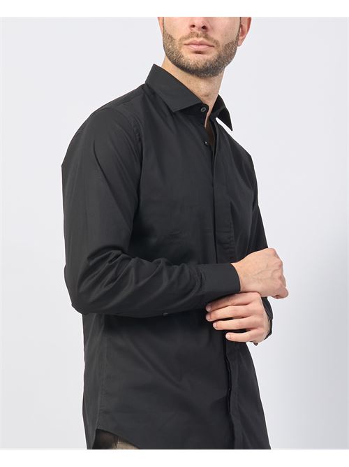 Chemise noire ? manches longues en coton Gazzarrini GAZZARRINI | CE221GNERO