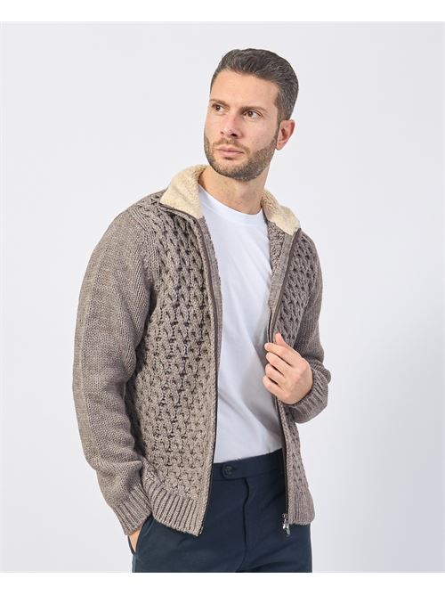 Pull ? col roul? Gazzarrini en laine m?lang?e GAZZARRINI | MI105GRBEIGE