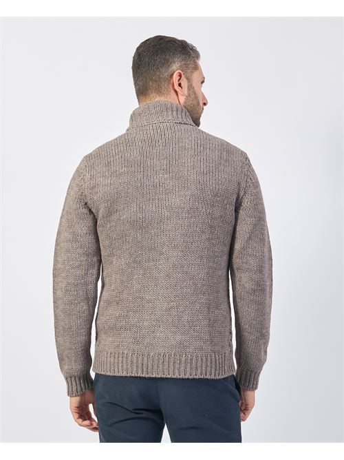 Pull ? col roul? Gazzarrini en laine m?lang?e GAZZARRINI | MI105GRBEIGE