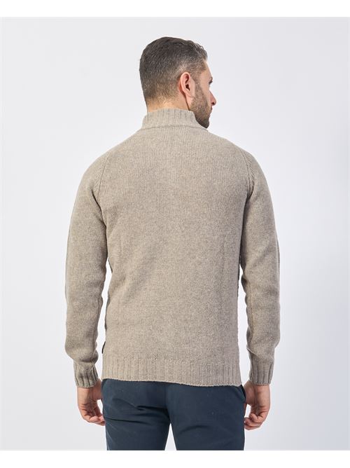 Gazzarrini cardigan enti?rement zipp? en laine m?lang?e GAZZARRINI | MI387GRBEIGE